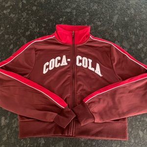 Coca-Cola Retro Cropped Track Jacket sz XS